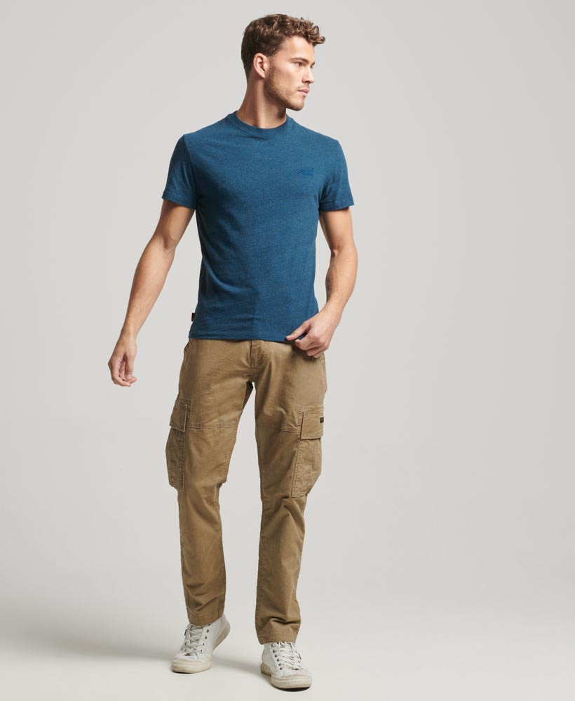 Organic Cotton Essential Logo T Shirt Teal Blue Marl M1011245A 1AE 4