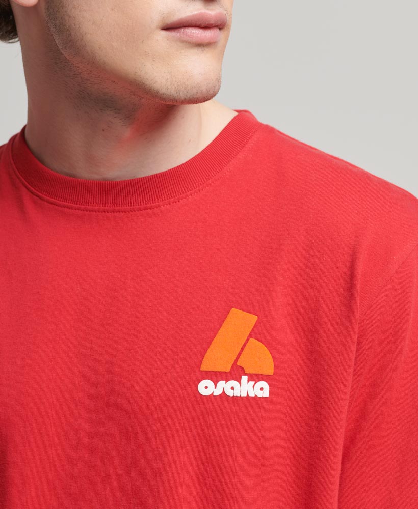 Osaka Graphic Loose T Shirt Hike Red M1011864A 5OL 2