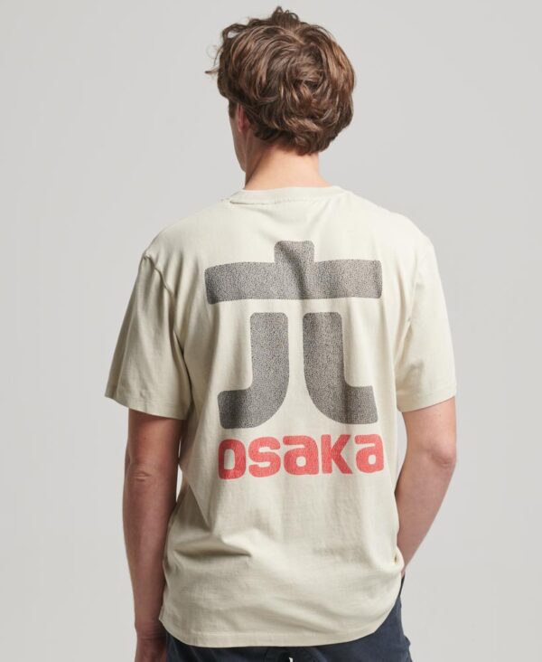 Osaka Graphic Loose T Shirt Pelican Beige M1011864A 8PV 3