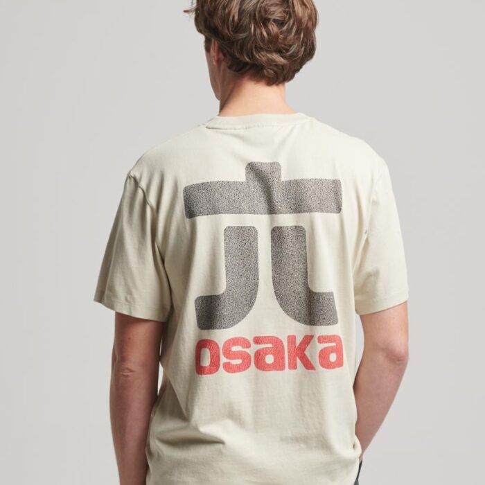 Osaka Graphic Loose T Shirt Pelican Beige M1011864A 8PV 3