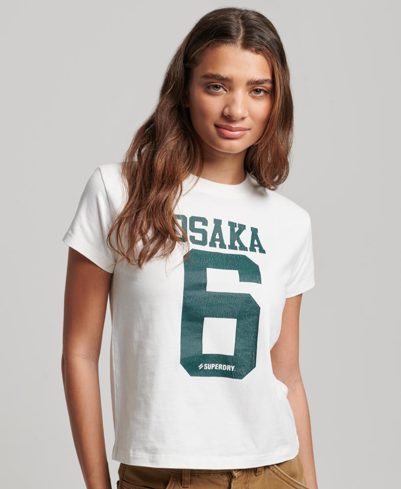 Osaka Graphic Short Sleeve Fitted T Shirt Brilliant White W1011344A T7X 1