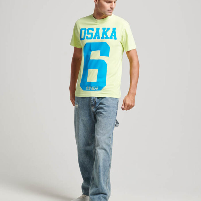 Osaka Neon Graphic T Shirt Fluro Lime M1011869A 2F7 4