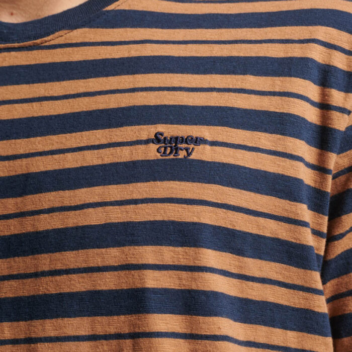 Relaxed Stripe T Shirt Camel Stripe M1011722A 1BA 2