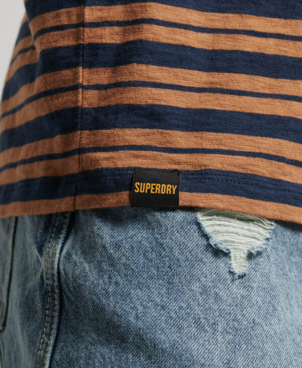 Relaxed Stripe T Shirt Camel Stripe M1011722A 1BA 3