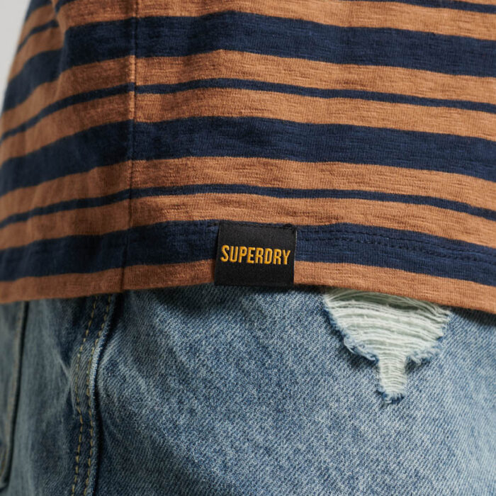 Relaxed Stripe T Shirt Camel Stripe M1011722A 1BA 3