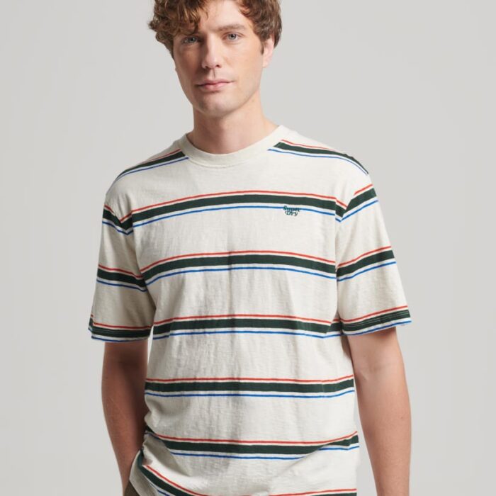 Relaxed Stripe T Shirt Off White Stripe M1011722A QF5 1
