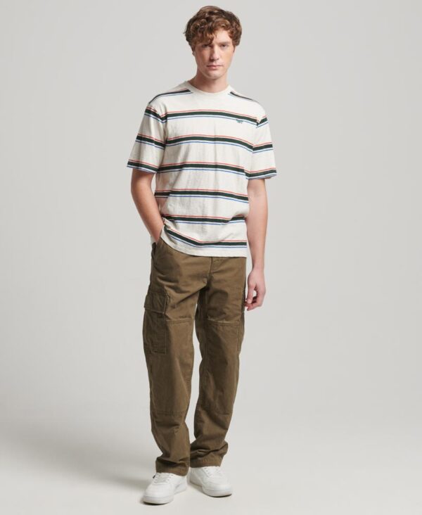 Relaxed Stripe T Shirt Off White Stripe M1011722A QF5 4