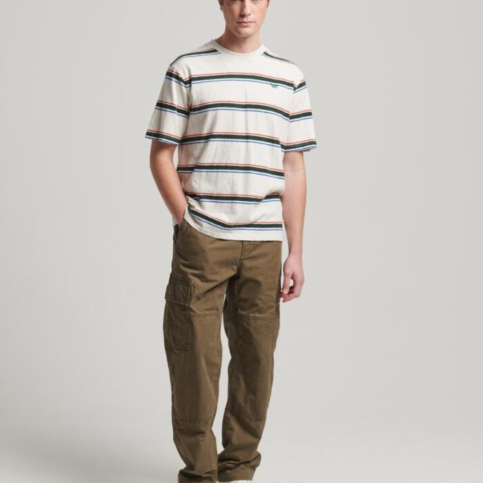 Relaxed Stripe T Shirt Off White Stripe M1011722A QF5 4