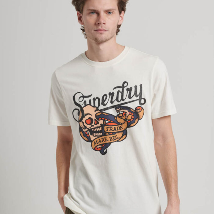 Tattoo Script Graphic T Shirt Off White M1011751A 71D 1