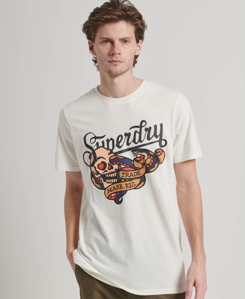 Tattoo Script Graphic T Shirt Off White M1011751A 71D 1