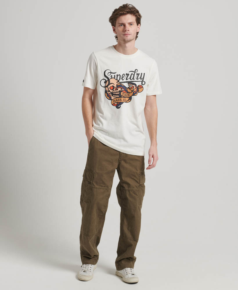 Tattoo Script Graphic T Shirt Off White M1011751A 71D 4