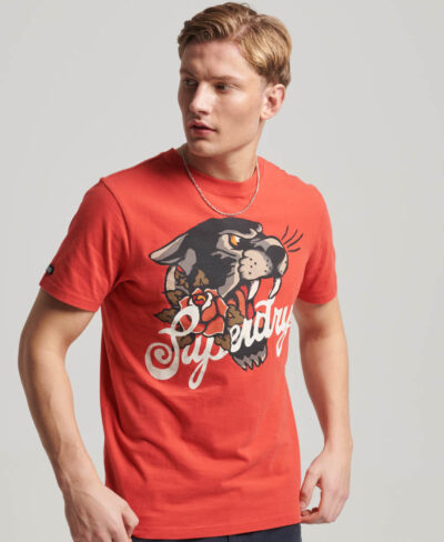 Tattoo Script Graphic T Shirt Soda Pop Red M1011751A 201 1