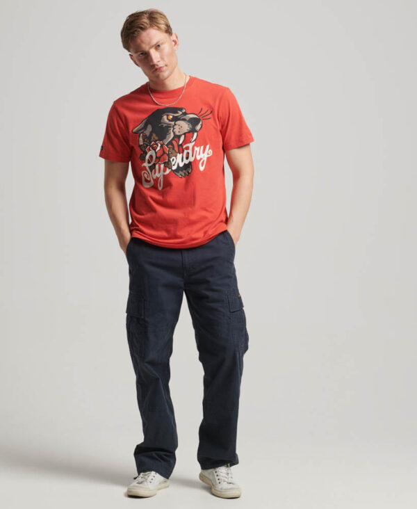 Tattoo Script Graphic T Shirt Soda Pop Red M1011751A 201 4