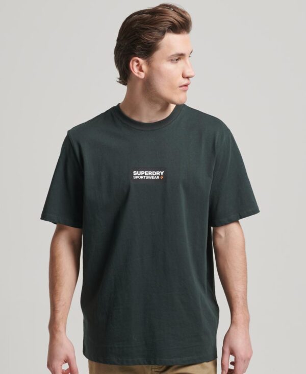 Tech Graphic Loose T Shirt Academy Dark Green M1011732A 3KO 1