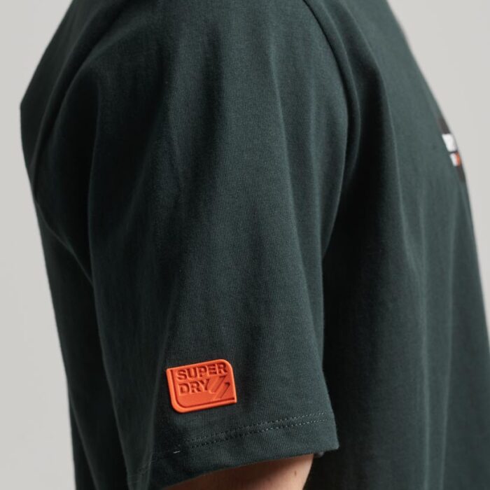 Tech Graphic Loose T Shirt Academy Dark Green M1011732A 3KO 3