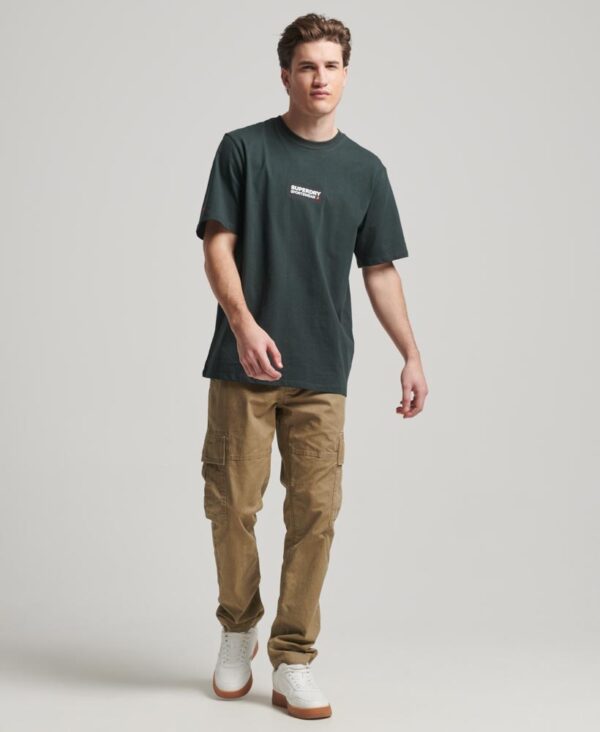 Tech Graphic Loose T Shirt Academy Dark Green M1011732A 3KO 4