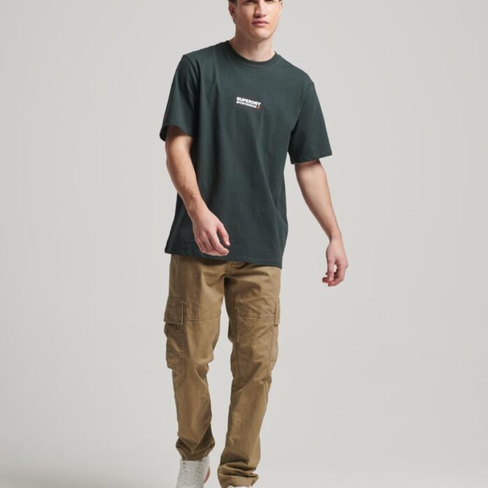 Tech Graphic Loose T Shirt Academy Dark Green M1011732A 3KO 4