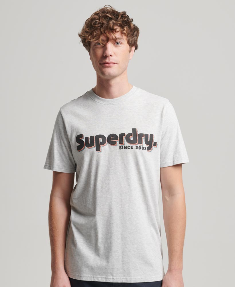 Terrain Logo Classic T Shirt Glacier Grey Marl M1011756A 5WB 1