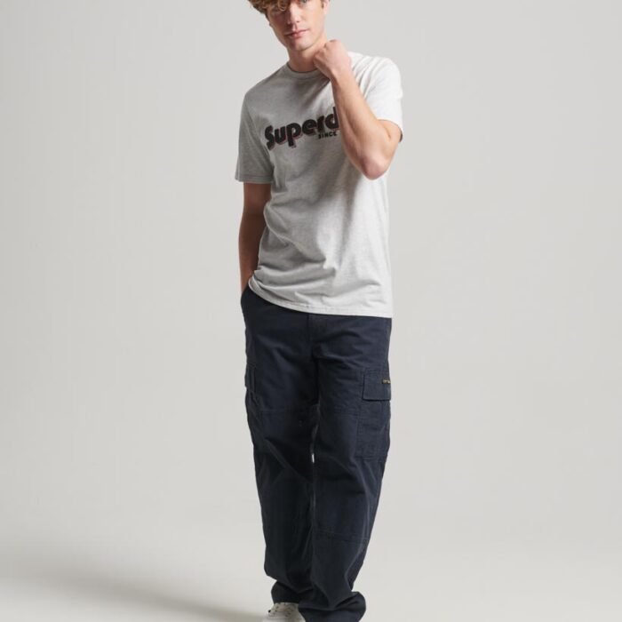 Terrain Logo Classic T Shirt Glacier Grey Marl M1011756A 5WB 4