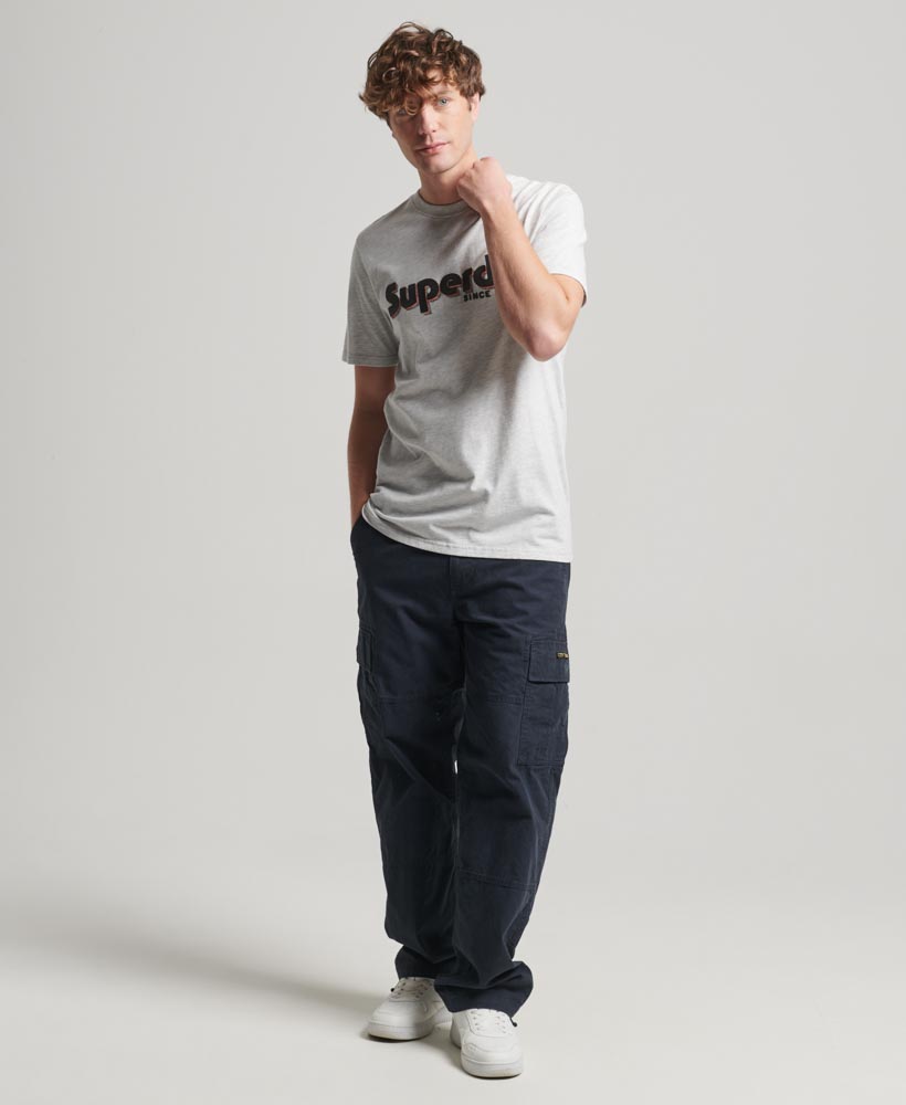 Terrain Logo Classic T Shirt Glacier Grey Marl M1011756A 5WB 4