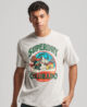 Travel Postcard Graphic T Shirt Oat Cream Marl M1011778A 8ZU 1