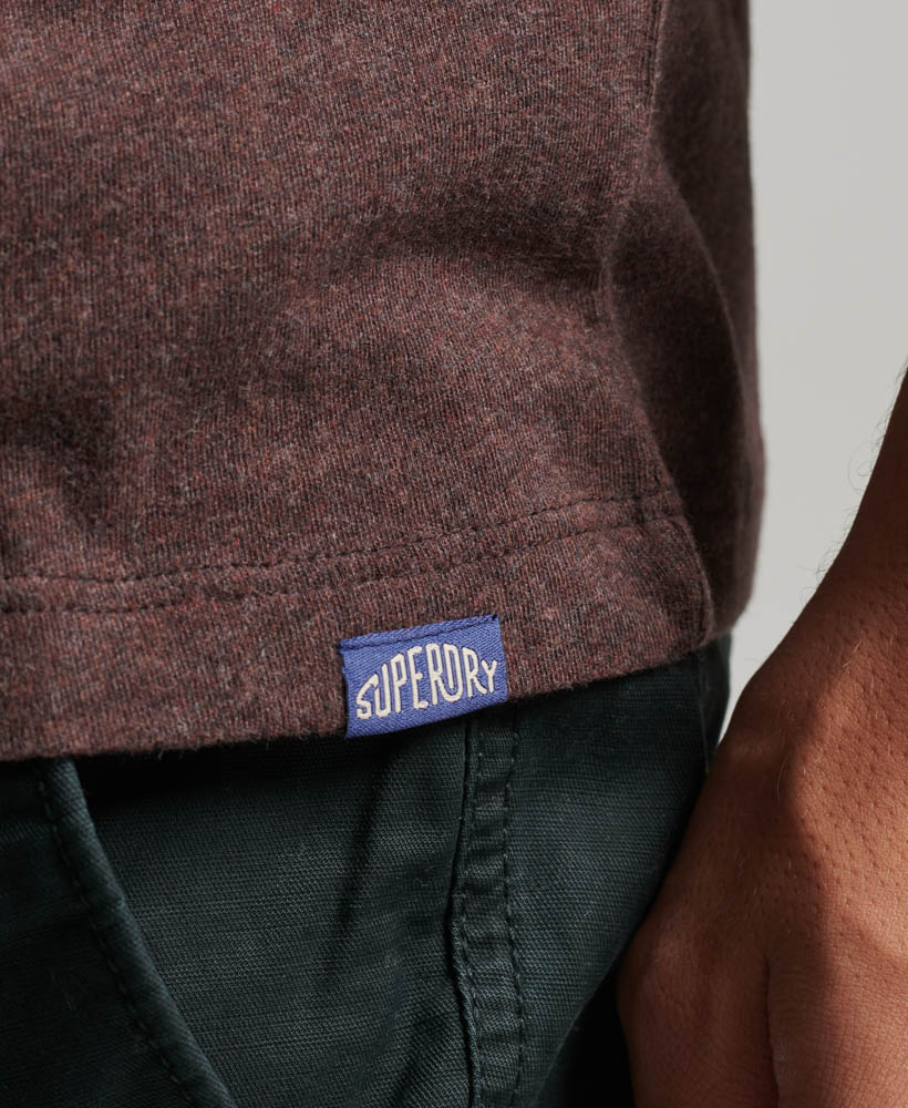 Travel Postcard Graphic T Shirt Rich Brown Marl M1011778A 1AW 3