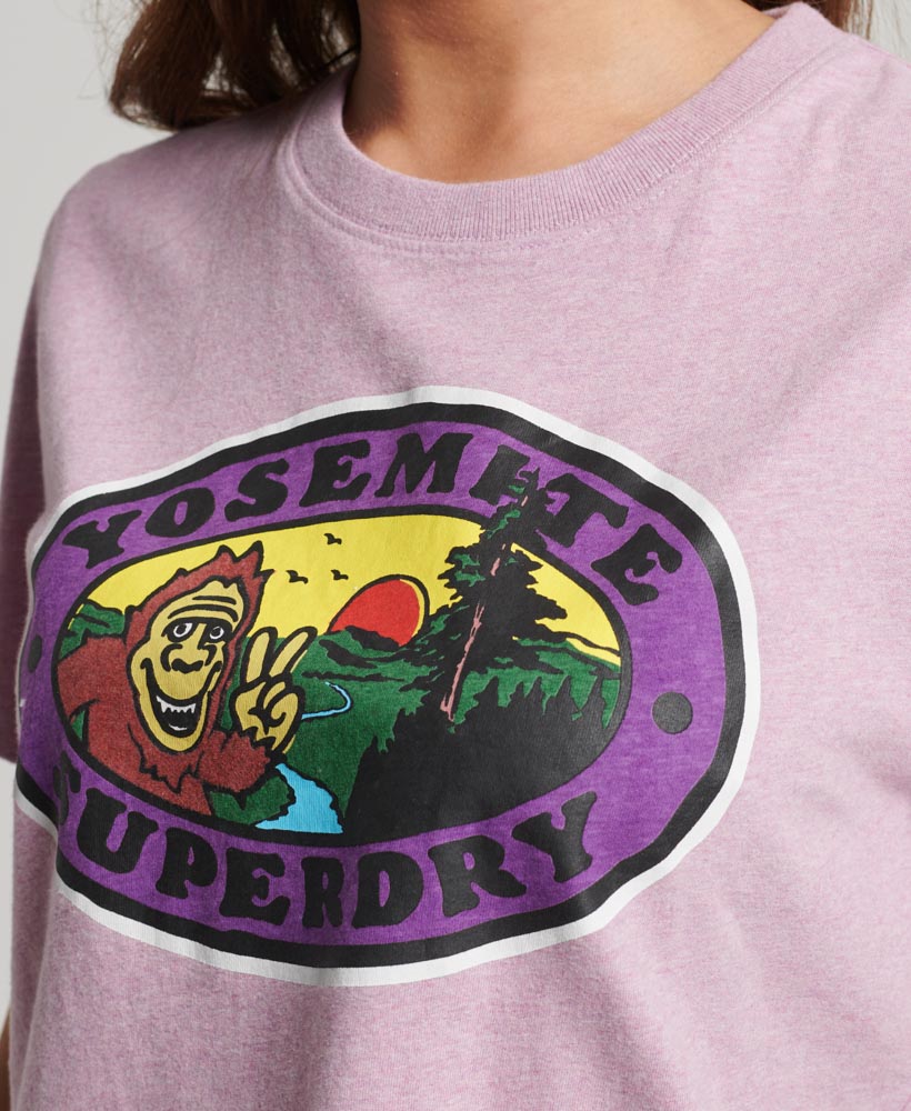 Travel Postcard Graphic T Shirt Vintage Purple Marl W1011261A 7DH 2