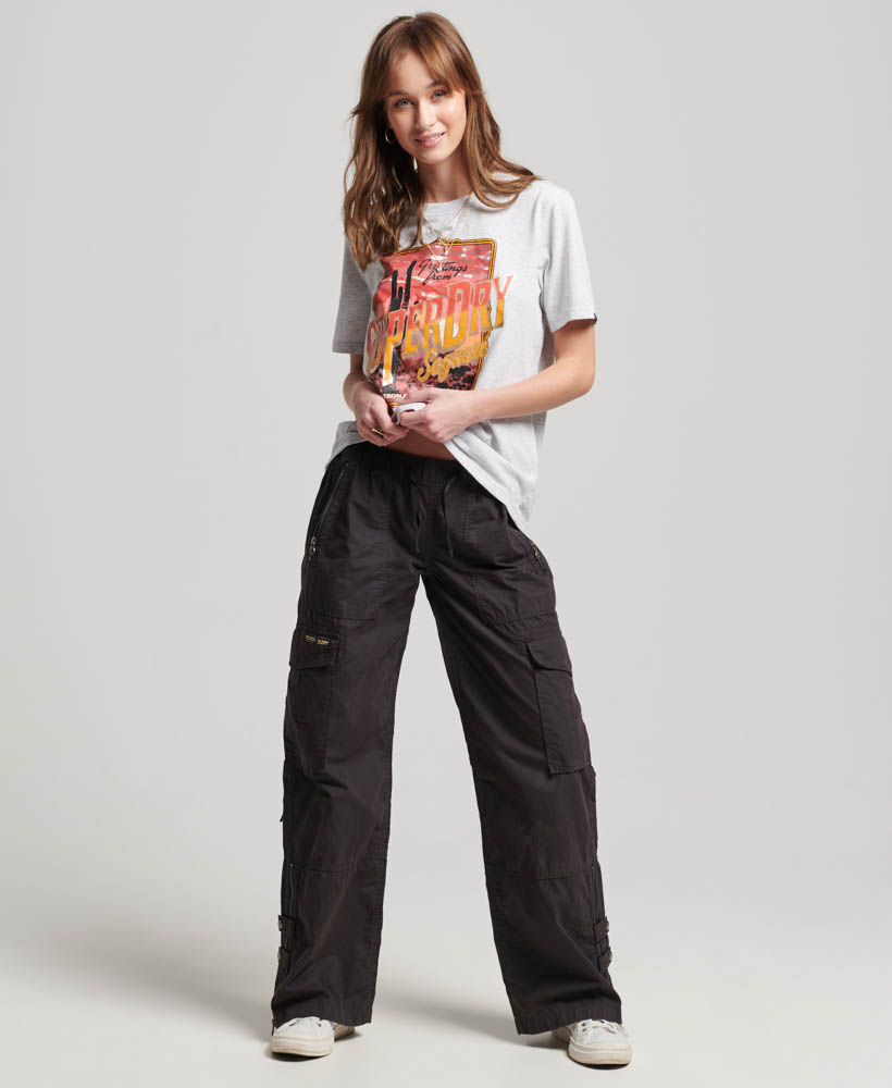 Travel Souvenir Graphic T Shirt Flake Grey Marl W1011262A 1LN 3