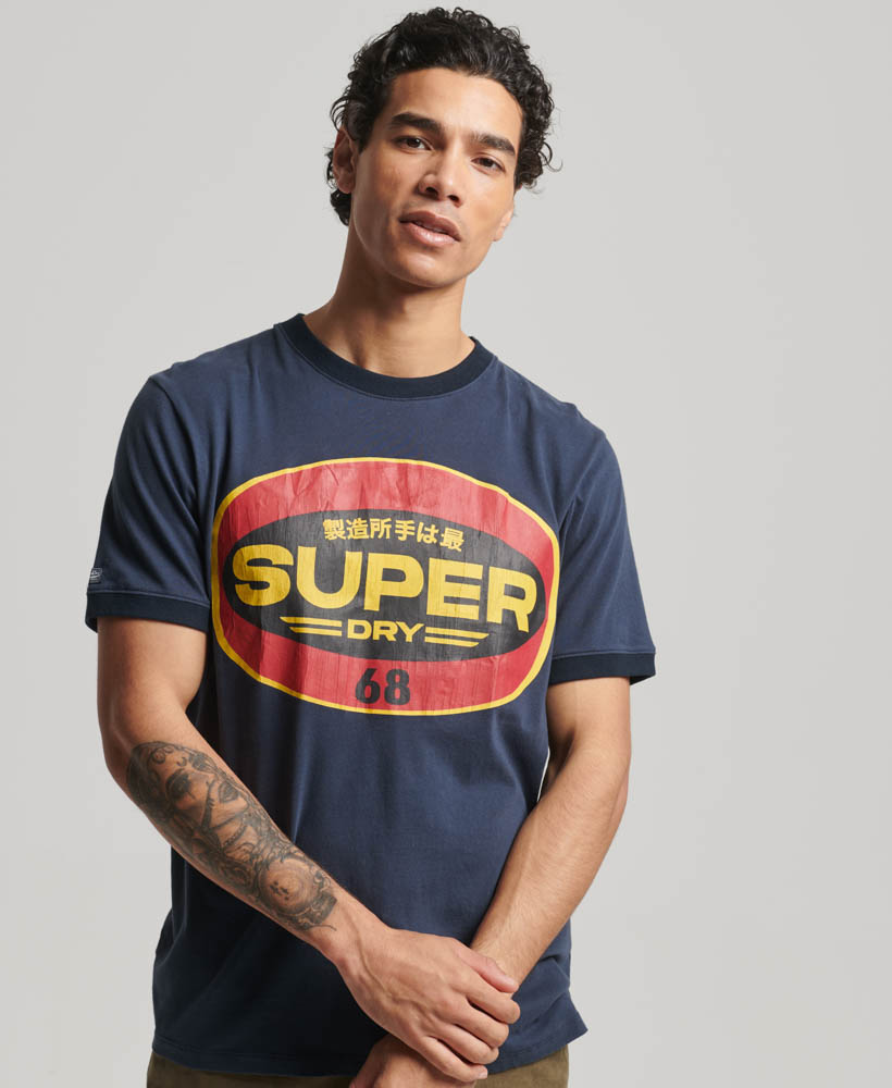 Workwear Gasoline Logo T Shirt French Navy Eclipse Navy M1011753A UHQ 1