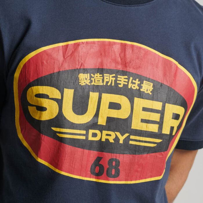 Workwear Gasoline Logo T Shirt French Navy Eclipse Navy M1011753A UHQ 3
