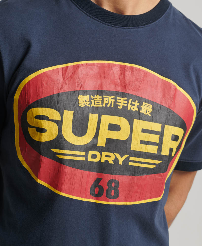 Workwear Gasoline Logo T Shirt French Navy Eclipse Navy M1011753A UHQ 3