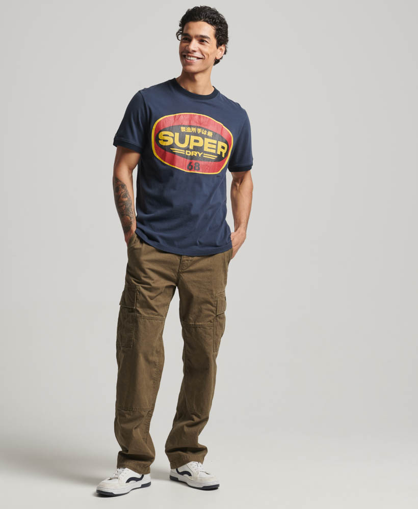 Workwear Gasoline Logo T Shirt French Navy Eclipse Navy M1011753A UHQ 4