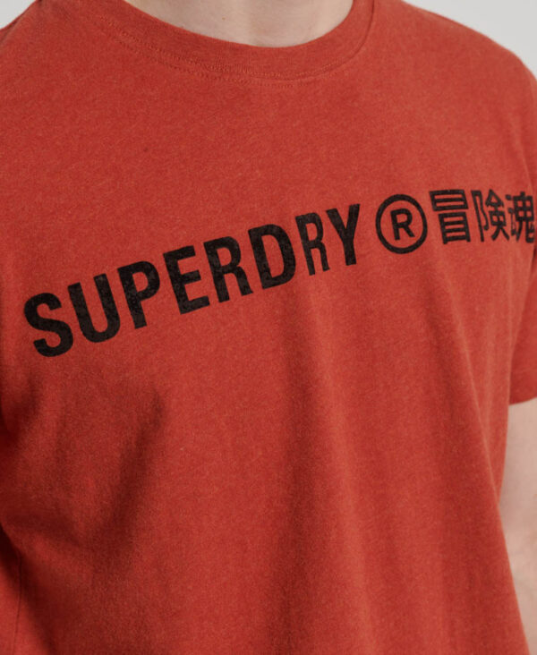 Workwear Logo Vintage T Shirt Americana Orange Marl M1011758A 1AS 2