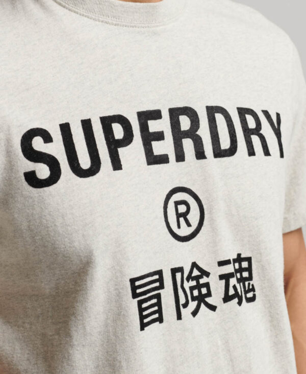 Workwear Logo Vintage T Shirt Oatmeal Grey Marl M1011758A 1KO 3
