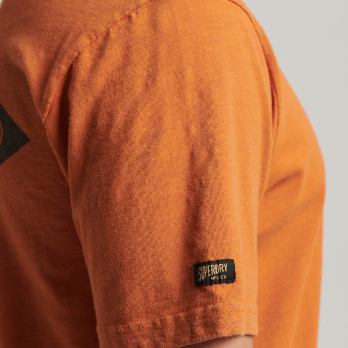 Workwear Scripted Graphic T Shirt Denim Co Rust Orange Slub M1011757A 1FH 3
