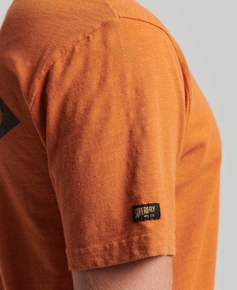 Workwear Scripted Graphic T Shirt Denim Co Rust Orange Slub M1011757A 1FH 3