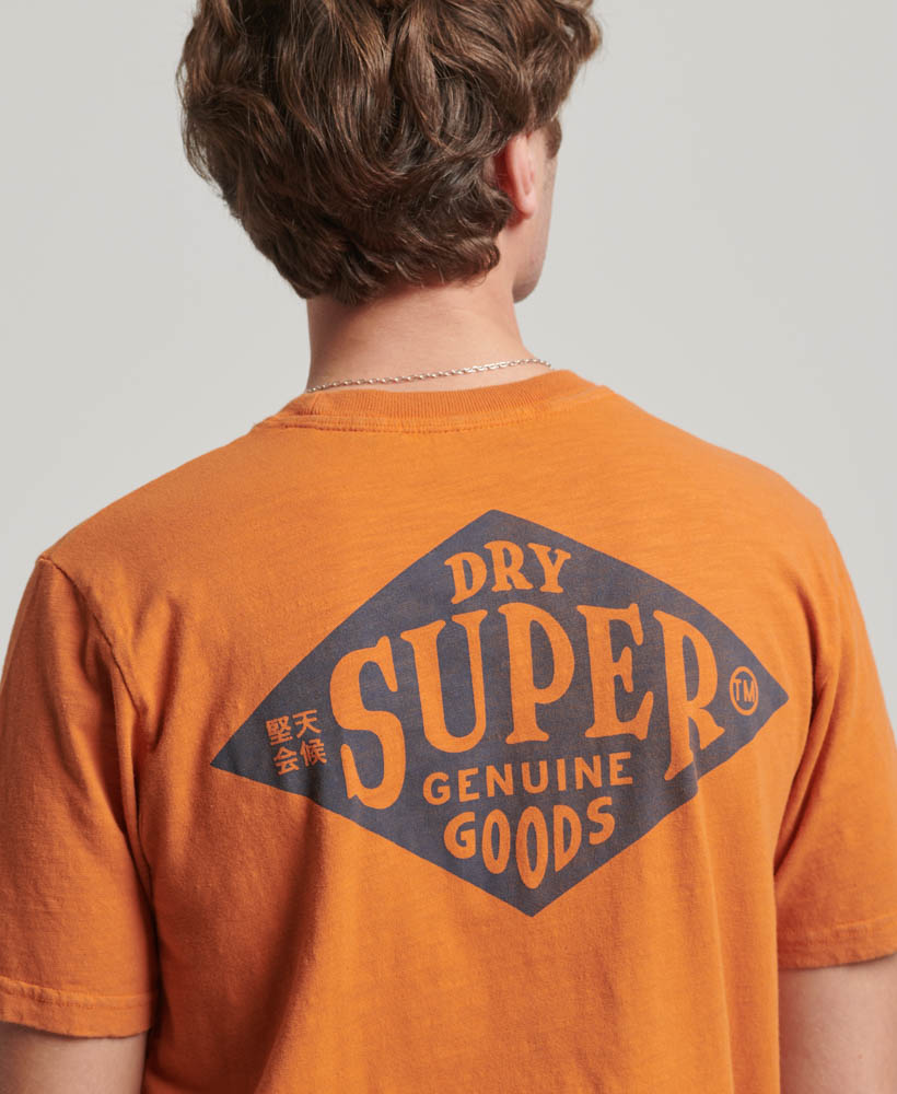 Workwear Scripted Graphic T Shirt Denim Co Rust Orange Slub M1011757A 1FH 4