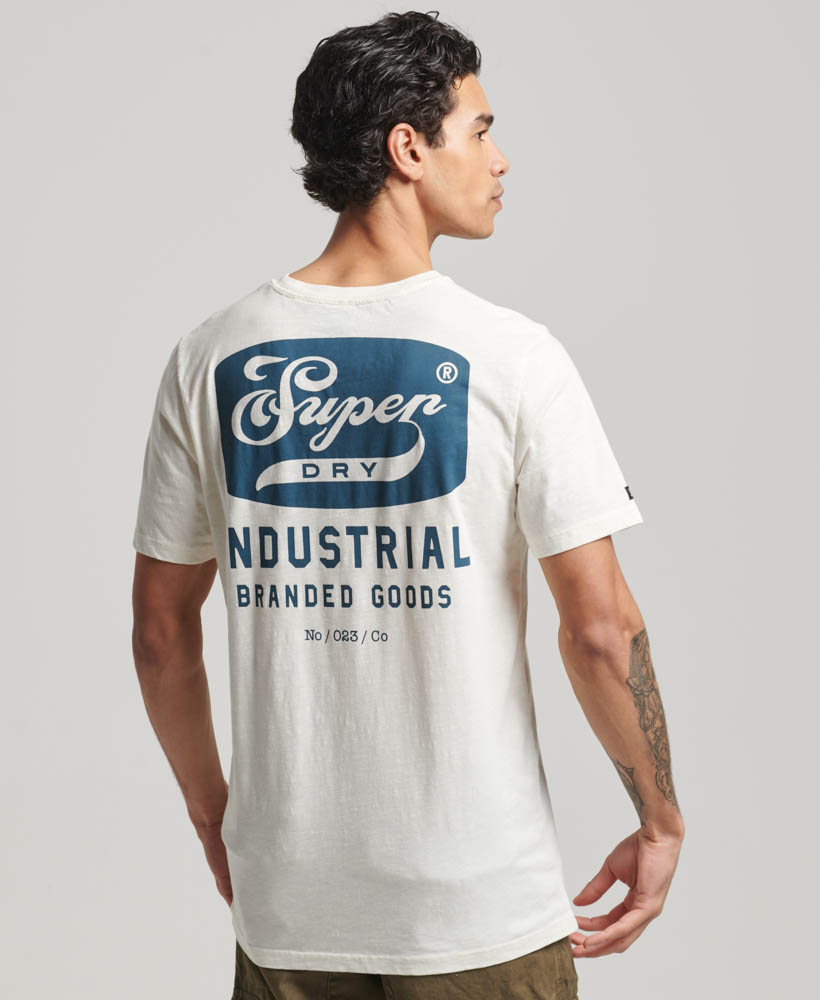 Workwear Scripted Graphic T Shirt New Chalk White Slub M1011757A 1FI 2