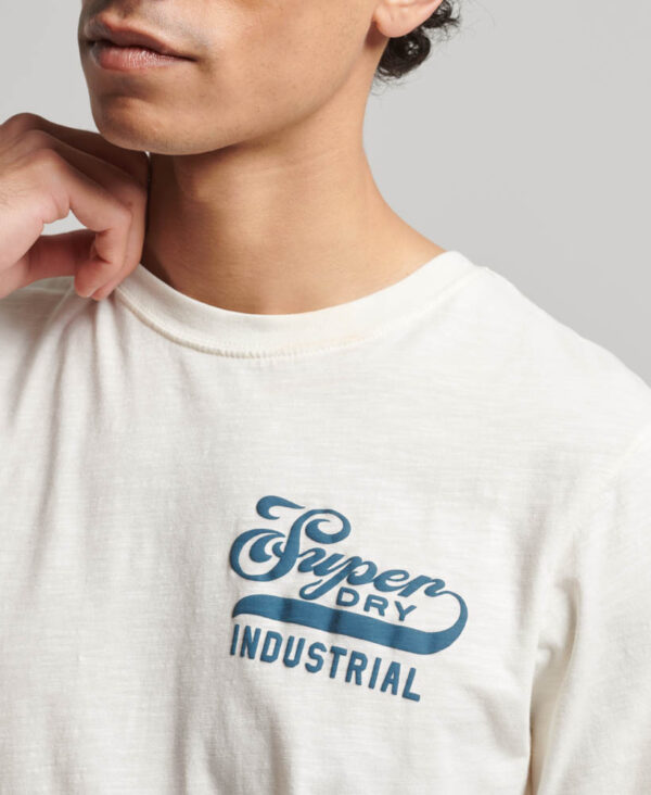Workwear Scripted Graphic T Shirt New Chalk White Slub M1011757A 1FI 4
