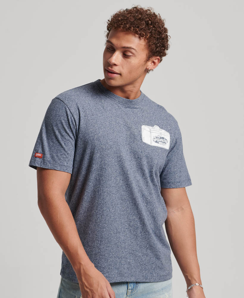 Workwear Trade Graphic T shirt Frosted Navy Grit M1011773A 5WU 1