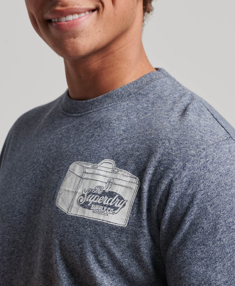 Workwear Trade Graphic T shirt Frosted Navy Grit M1011773A 5WU 2