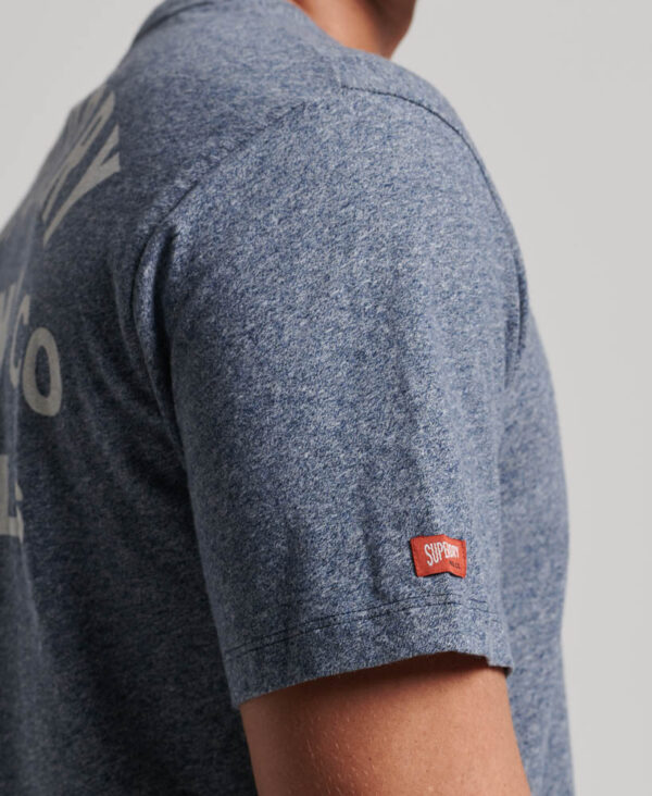 Workwear Trade Graphic T shirt Frosted Navy Grit M1011773A 5WU 3