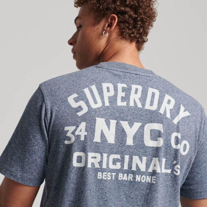 Workwear Trade Graphic T shirt Frosted Navy Grit M1011773A 5WU 4