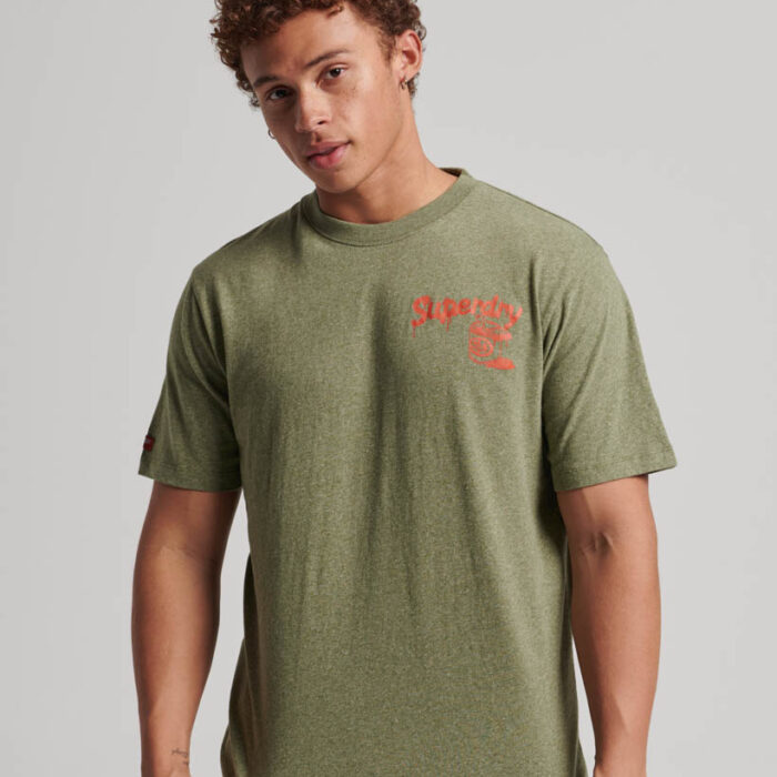 Workwear Trade Graphic T shirt Hushed Olive Grit M1011773A 5WY 1