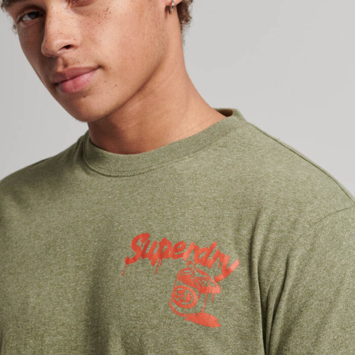 Workwear Trade Graphic T shirt Hushed Olive Grit M1011773A 5WY 2