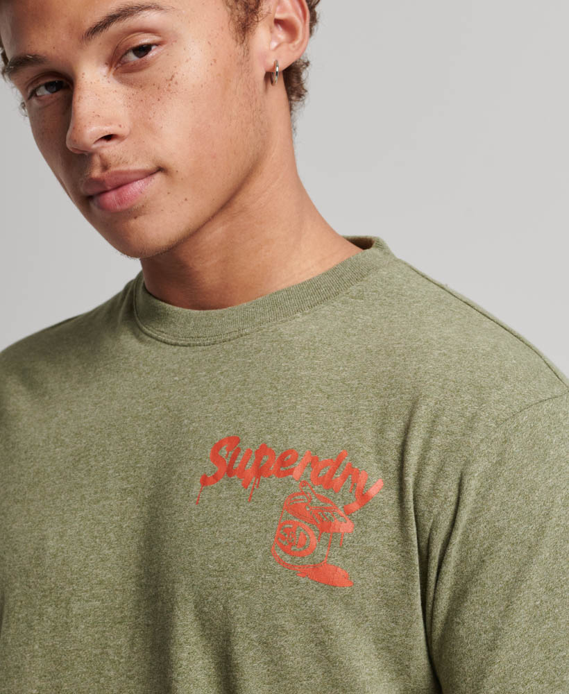 Workwear Trade Graphic T shirt Hushed Olive Grit M1011773A 5WY 2