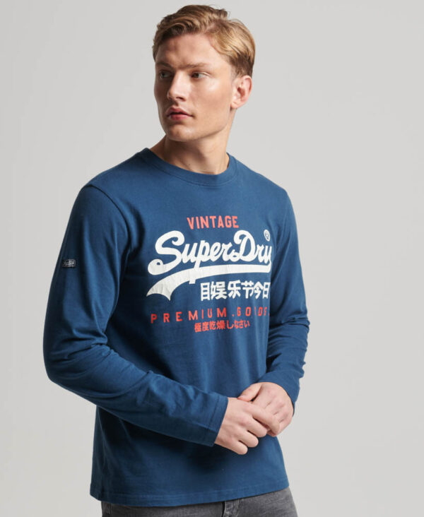 Classic Graphic Logo Long Sleeve Top Blue Bottle M6010782A 92N 1