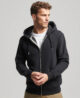 Essential Logo Zip Hoodie Black M2013116A 02A 1