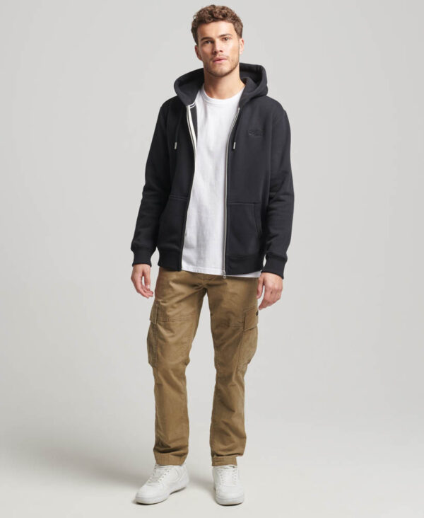 Essential Logo Zip Hoodie Black M2013116A 02A 5