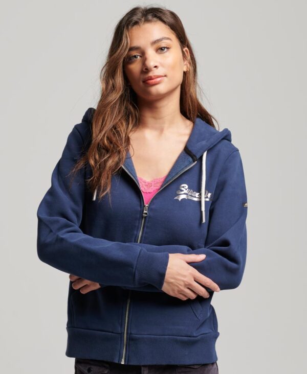 Japanese Vintage Logo Graphic Zip Hoodie Superdry